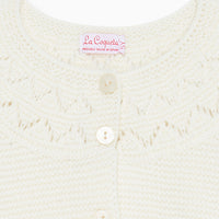 girls white ivana cardigan