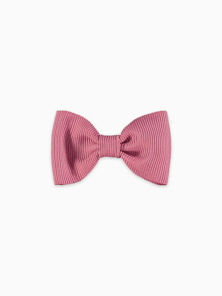small bow clip C dusty pink