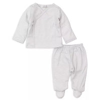 classic rib striped pant set