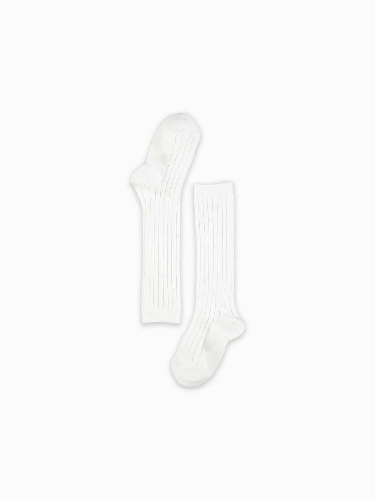 ribbed knee socks C