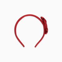 girls small bow headband red