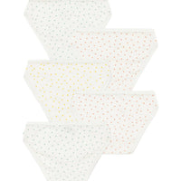 girls white 5 pk mini heart underwear