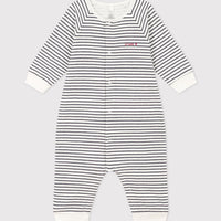 baby boy navy striped romper