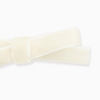 small velvet bow pair C white