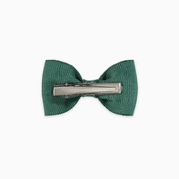 small bow clip C dark green
