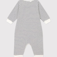 baby boy navy striped romper