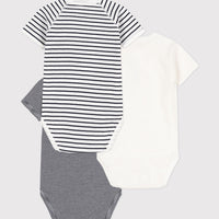 baby boy navy 3 pk ss crossover bodysuits