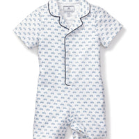 baby boy blue summer romper