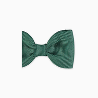 small bow clip C dark green