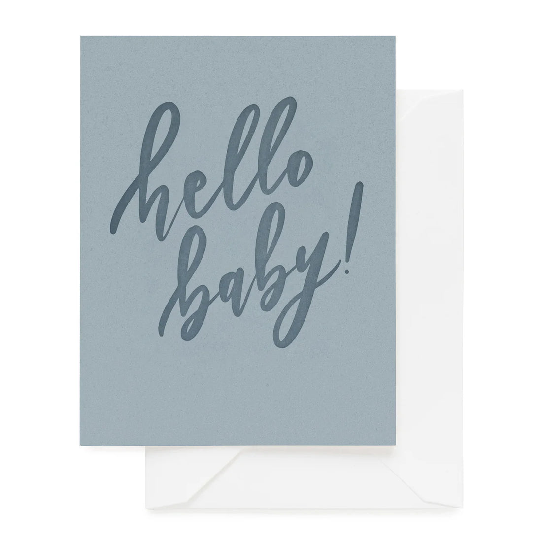 blue hello baby card