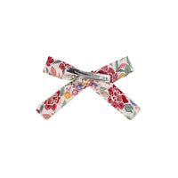 ribbon bow clip pink floral