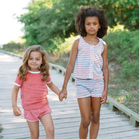 bb stripe terry short set