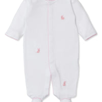cottontail footie with embroidery