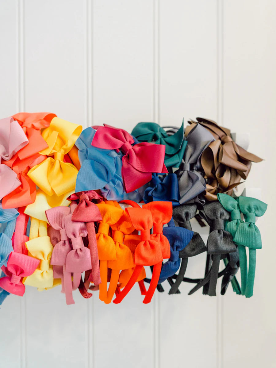 big bow headband navy