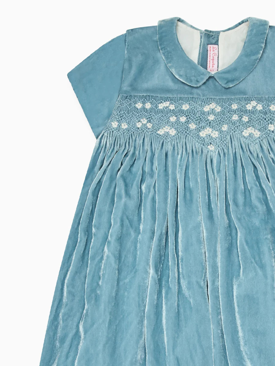 marcita velvet smocked dress
