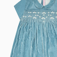 marcita velvet smocked dress