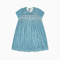 marcita velvet smocked dress