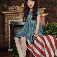 marcita velvet smocked dress