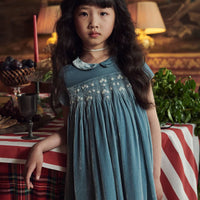 marcita velvet smocked dress