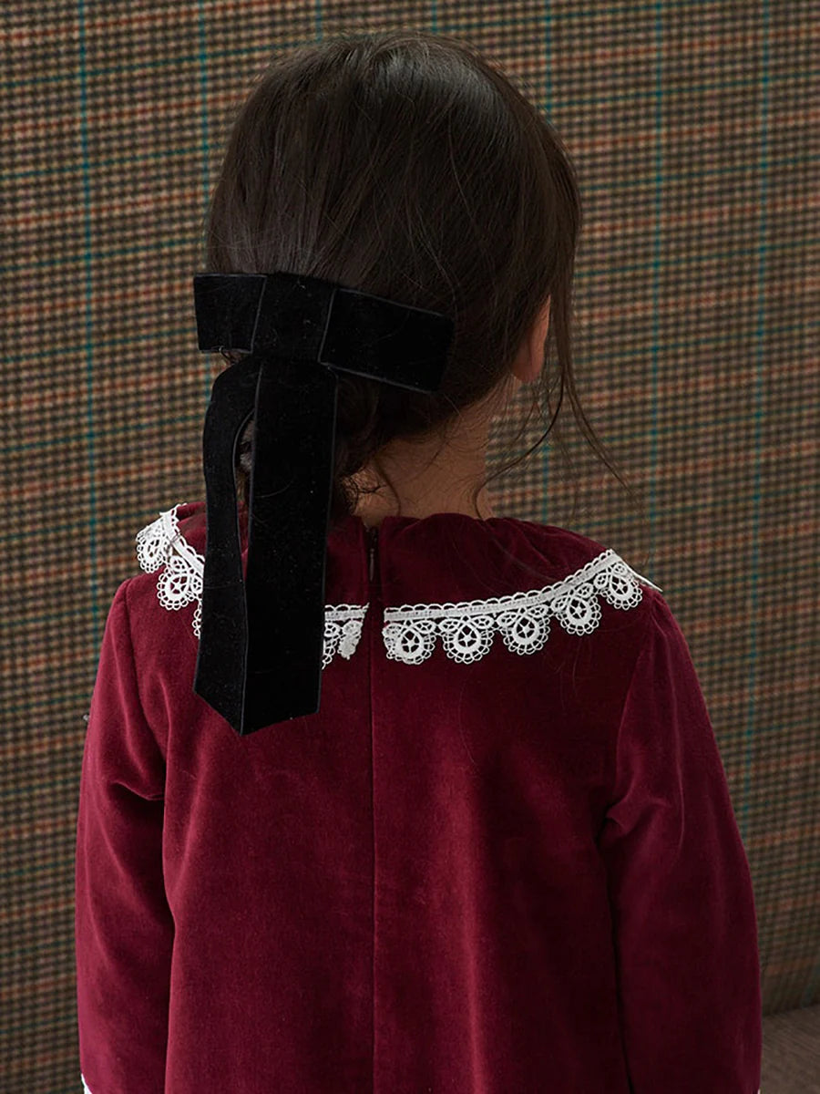 big ribbon bow black velvet