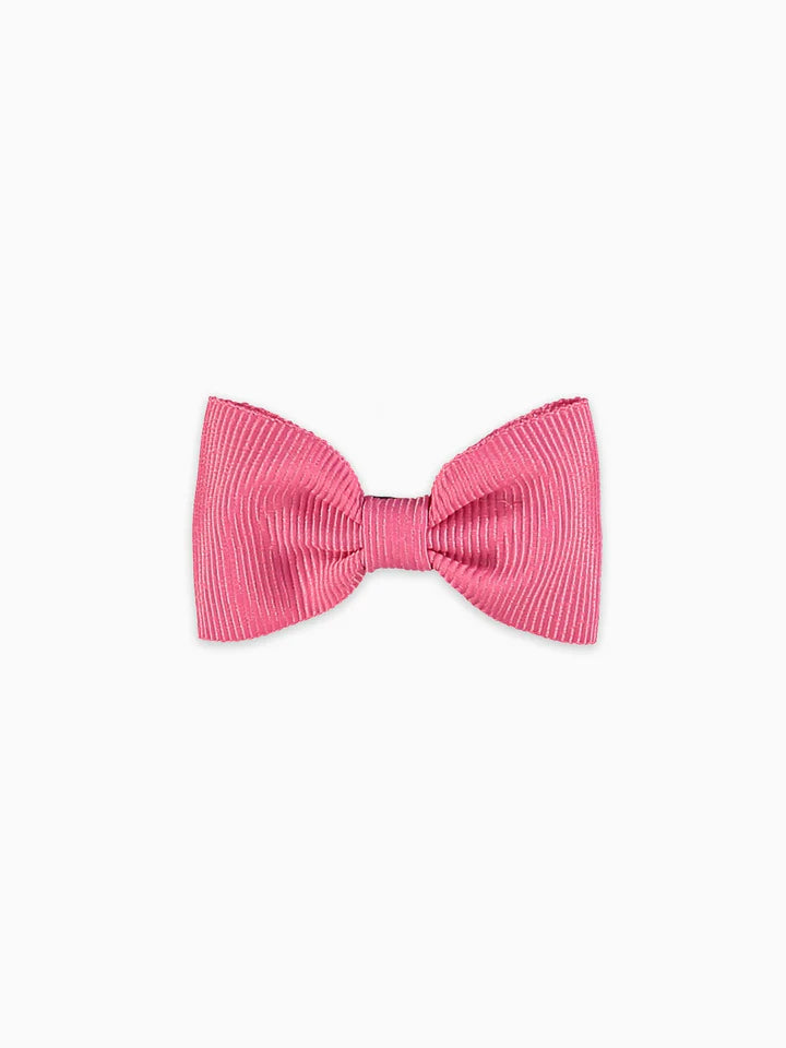 small bow clip fuchsia