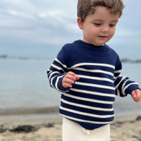 stripe knit sweater C