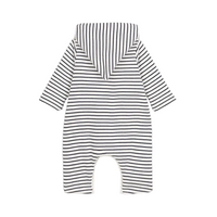 stripe hooded coverall