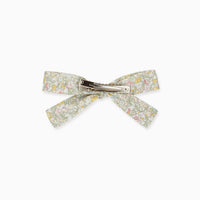 soft ribbon bow clip green floral
