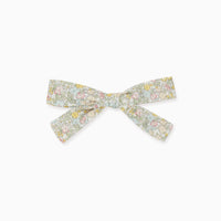 soft ribbon bow clip green floral