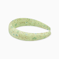 wide headband green floral