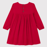 girls red ls corduroy dress