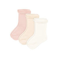 baby girl pink white 3 pk socks