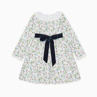 girls green floral helena dress