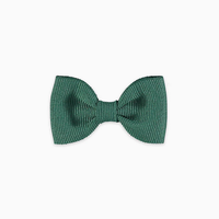 small bow clip C dark green