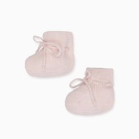 baby pink evita cashmere booties