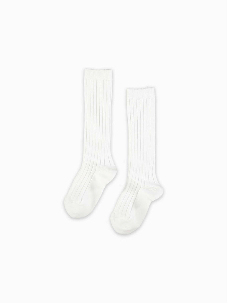 ribbed knee socks C