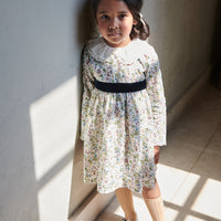 girls green floral helena dress