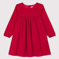 girls red ls corduroy dress