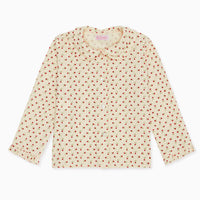 girls ivory floral ania shirt