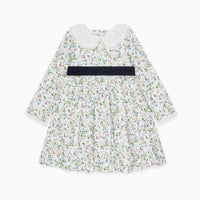 girls green floral helena dress