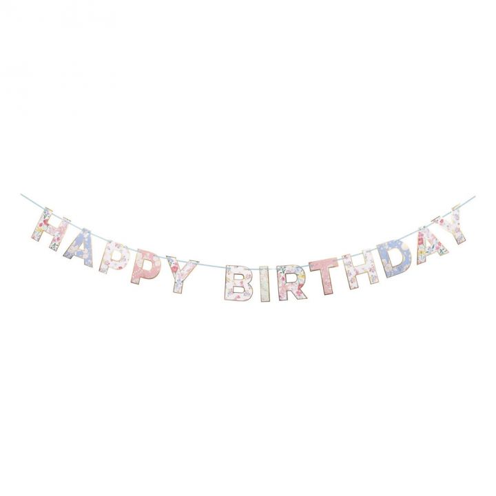 english garden birthday garland