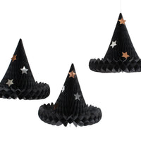 honeycomb witch hat decorations