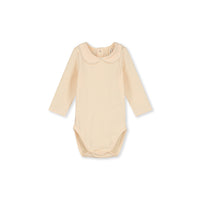 baby collared onesie apricot