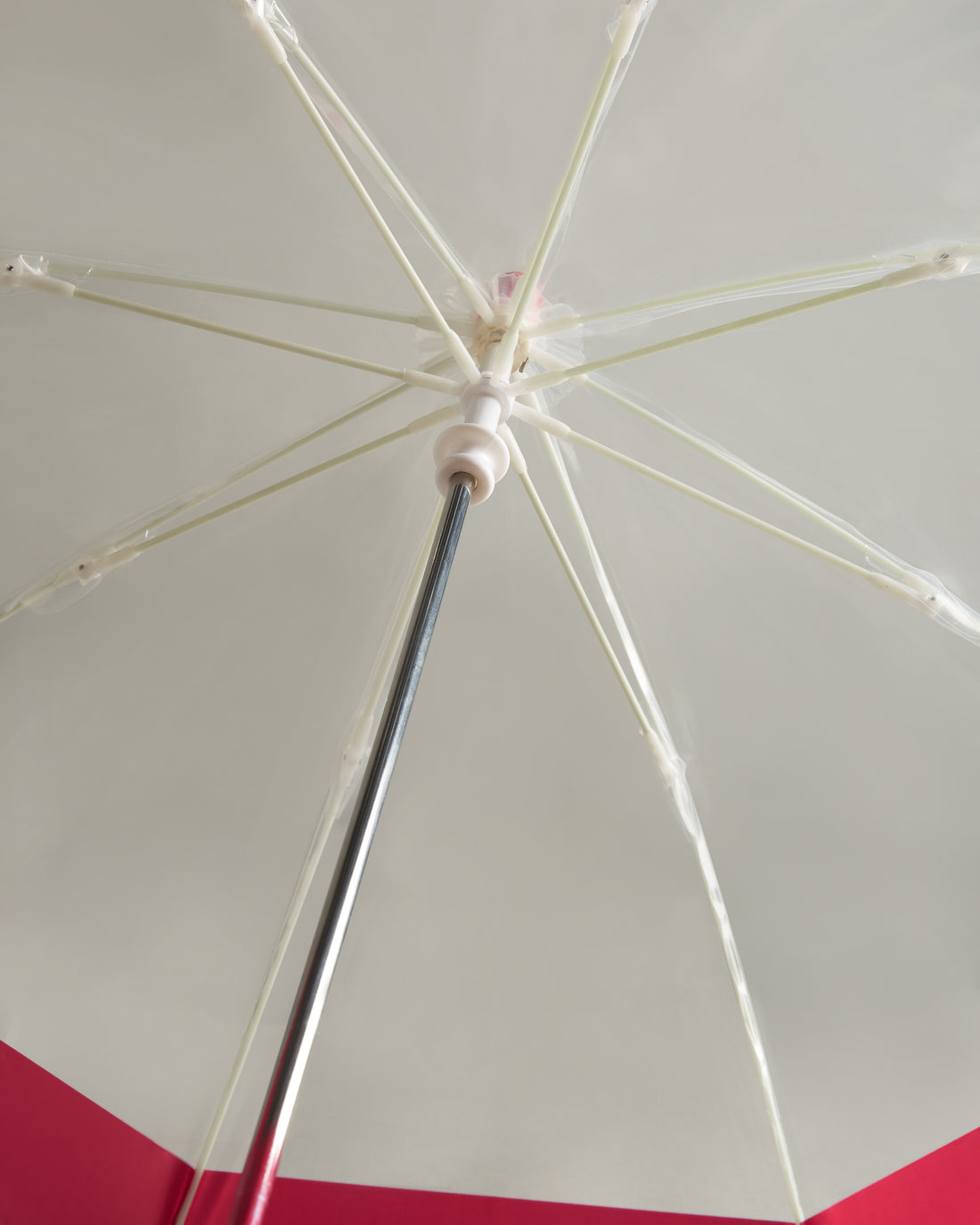 moustache umbrella bright pink