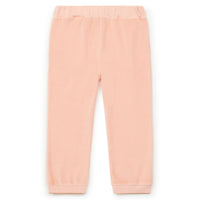 girls velvet logo pant