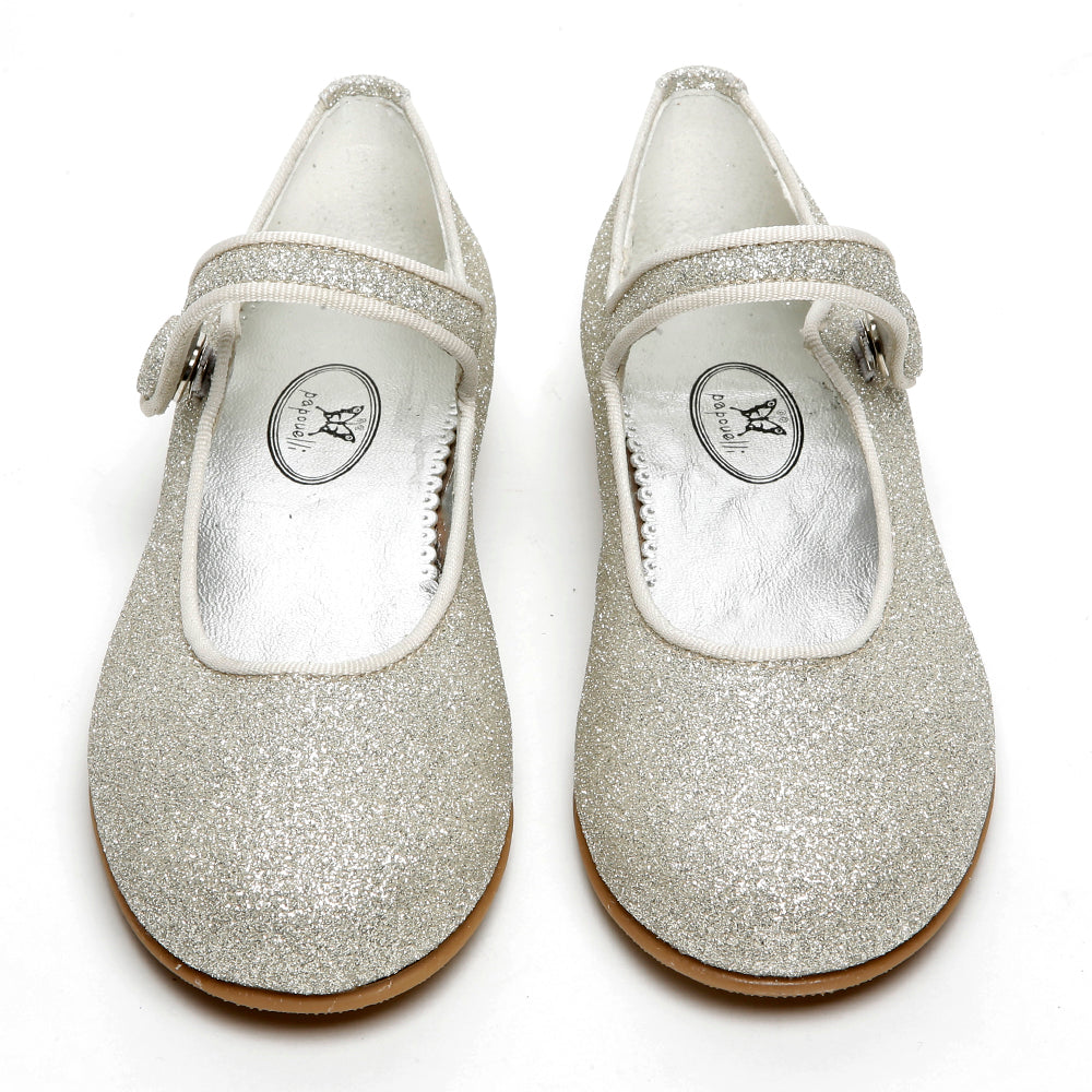 glittery strap shoe