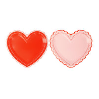 small lacy heart plates