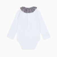 baby flor onesie blue