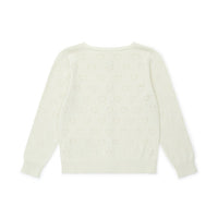 girls heart cardigan creme
