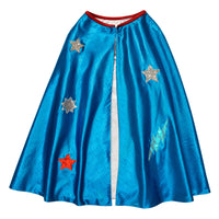 blue superhero cape costume